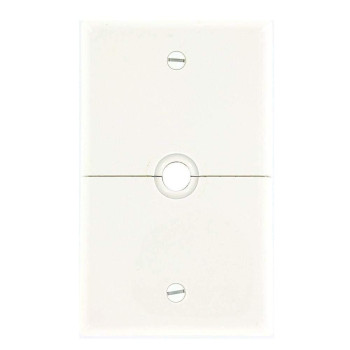 Leviton N751W 1Gang 625Inch Hole Device Telephonecable Wallplate Box Mount Horizontal Split Plate White