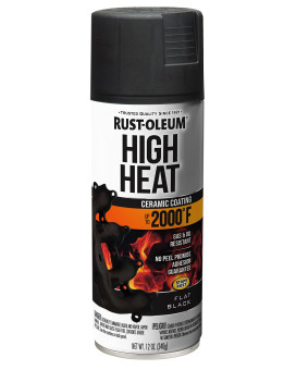 Rustoleum 248903 12Ounce 2000 Degree Flat Black Automotive High Heat Spray Paint 12 Ounce Pack Of 1