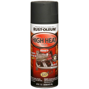 Rustoleum 248903 12Ounce 2000 Degree Flat Black Automotive High Heat Spray Paint 12 Ounce Pack Of 1