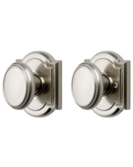 Baldwin Carnaby Interior Passage Door Knob For Hallwayclosetrooms Nonlocking Door Handle With Microban Protection In Satin