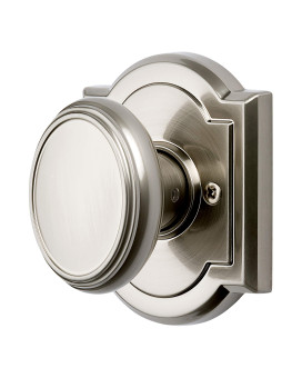 Baldwin Carnaby Half Dummy Door Knob Nonturning Door Handle For Closet French Door With Microban Protection In Satin Nicke