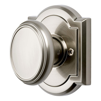 Baldwin Carnaby Half Dummy Door Knob Nonturning Door Handle For Closet French Door With Microban Protection In Satin Nicke