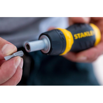 Stanley Multi Screwdriver Stubby Ratcheting Including 6 Interchangeable Bits 66358