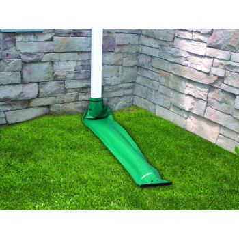 Frost King De46 Automatic Plastic Drain Away Downspout Extender Extends 4Feet Green