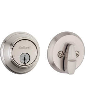 Kwikset 816 Key Control Deadbolt Lock Satin Nickel Round Exterior Keyed Front Entry Door Pick Resistant Smartkey Rekey Securit