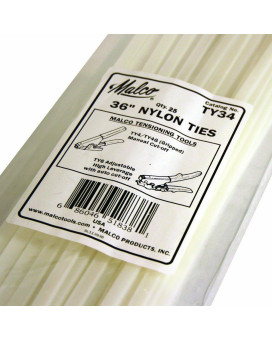 Malco Ty34 36 In Nylon Ties For Flex Duct Installations 25Pack Multi 25 Pack