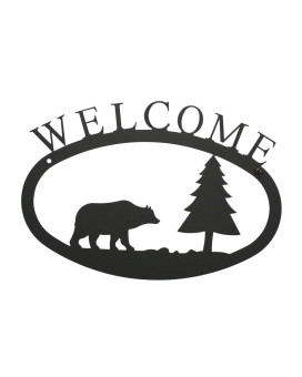 Wel83L Bear Pine Welcome Sign Large