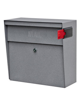 Mail Boss 7161 Metro Locking Security Wall Mount Mailbox Granite Medium