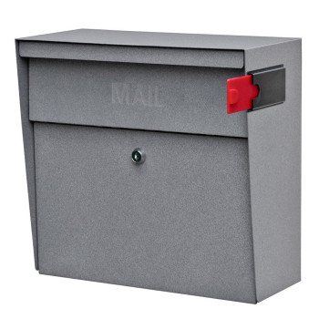 Mail Boss 7161 Metro Locking Security Wall Mount Mailbox Granite Medium