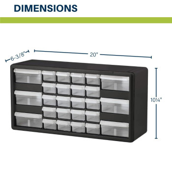 Akromils 10126 26Drawer Plastic Drawer Storage Cabinet For Garage Organization Bead Organizer Lego Storage Teacher Toolbox