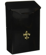 Gibraltar Mailboxes Classic Small Capacity Galvanized Steel Black Wallmount Mailbox Bw110000