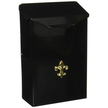 Gibraltar Mailboxes Classic Small Capacity Galvanized Steel Black Wallmount Mailbox Bw110000