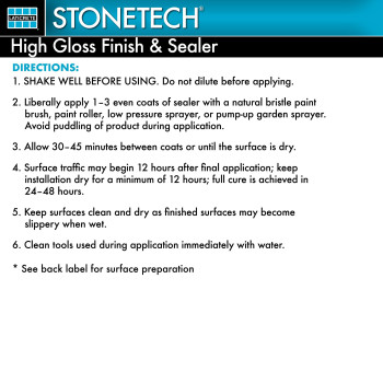 Stonetech High Gloss Finish Sealer 1 Quart32Oz 946Ml Bottle