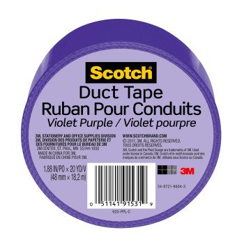 Scotch Duct Tape 188 In X 20 Yd Violet Purple 1 Roll 920Pplc