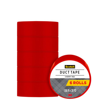 Scotch Duct Tape 188 In X 20 Yd Cherry Red 1 Roll 920Redc