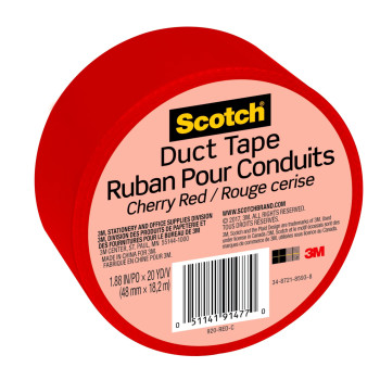 Scotch Duct Tape 188 In X 20 Yd Cherry Red 1 Roll 920Redc