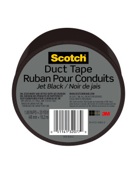 Scotch Duct Tape 188 In X 20 Yd Jet Black 1 Roll 920Blkc