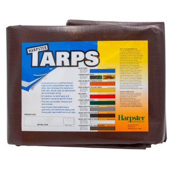 15 Ft X 15 Ft Super Heavy Duty 8 Oz Brown Tarps 16 Mil Thick