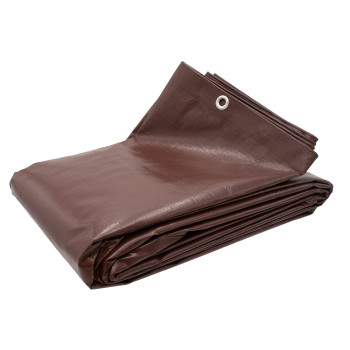 15 Ft X 15 Ft Super Heavy Duty 8 Oz Brown Tarps 16 Mil Thick