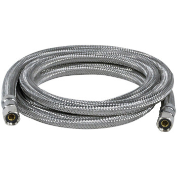 Certified Appliance Accessories Ice Maker Water Line 4 Feet Pvc Core With Premium Braided Stainless Steel