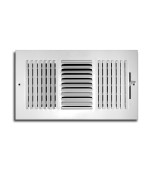 Truaire C103M 10X06Duct Opening Measurements 3Way Supply Sidewall Or Ceiling Register Grille 10Inch X 6Inch Whitepowder