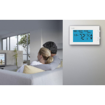 Lux Products Tx9600Ts Programmable Large Touchscreen Heating Cooling Thermostat White