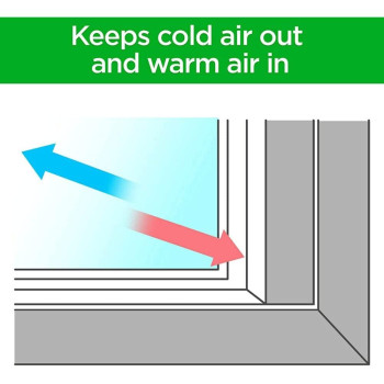 3M Outdoor Window Insulation Kit Clear Window Film For Heat And Cold 516 Ft X 7 Ft Covers Two 3 Ft X 5 Ft Windows