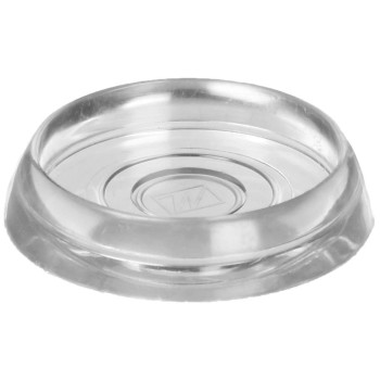 Softtouch 138 Inch Round Furniture Caster Cups Vinyl For Carpet Or Durable Hard Floor Surfaces 4 Count Pack Of 1 Clear