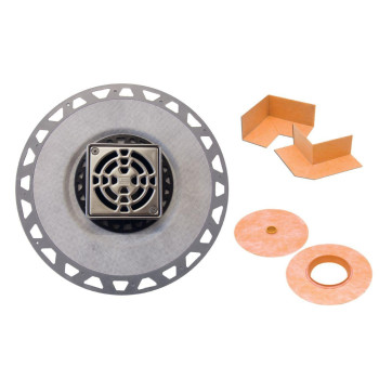 Schluter Kerdidrain Pvc Classic Shower Drain Kit With Integrated Bonding Flange Provides Drainage Solutions For Tiled Showers