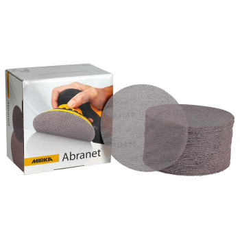 Mirka 9A241220 6Inch 220 Grit Mesh Abrasive Dust Free Sanding Discs Box Of 50 Discs Grey