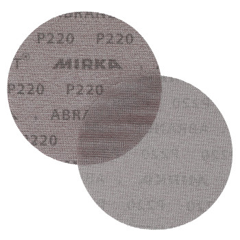 Mirka 9A241220 6Inch 220 Grit Mesh Abrasive Dust Free Sanding Discs Box Of 50 Discs Grey