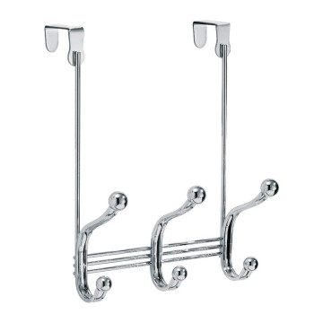 Idesign York Lyra Steel Overthedoor 6Hook Storage Rack 838 X 525 X 11 Chrome