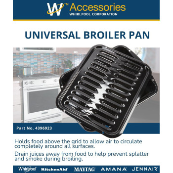 Whirlpool 4396923 Genuine Oem Premium Broiler Pan