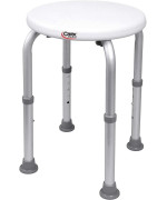 Carex Compact Shower Stool Adjustable Height Bath Stool And Shower Seat Aluminum Bath Seat That Supports 250Lbs