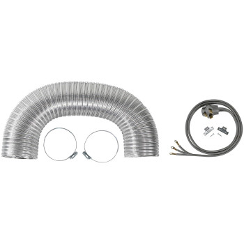 Certified Appliance Accessories Cert77004 Electric Dryer Duct Kit With 5 Foot Vent Duct And 6 Foot 3Wire 30 Amp Power Cord