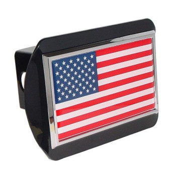 American United States Usa Flag Black Metal Trailer Hitch Cover Fits 2 Inch Car Truck Receiver