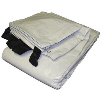 18 X 50 White Black Reversible Extra Heavy Duty Tarp