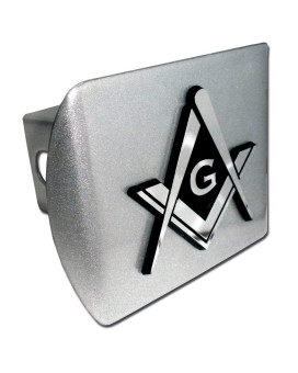 Masonic Square And Compasses Brushed All Metal Hitch Cover