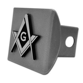 Masonic Square And Compasses Brushed All Metal Hitch Cover