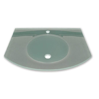 New Generation Arched 1/2 Matte Glass Counter Top with Integrated Round Basin