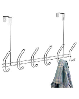 Idesign Classico Steel Overthedoor 12Hook Storage Rack 1875 X 5 X 1075 Chrome