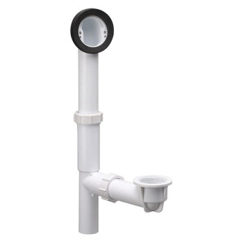 Design House 522458 Pvc Roughin Bath Drain Kit With Overflow Adjustable Height And Drain Depth 15W X 193H White