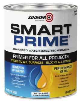 Qt Zinsser 249727 White Zinsser Smart Prime Waterbased Interiorexterior Primersealer