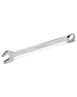 Powerbuilt 18Mm Metric Combination Wrench Long Pattern 12 Point Double Ended Box And Open End 15 Degree Offset Polished 64045