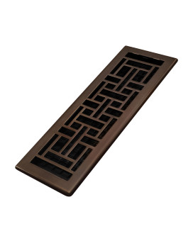 Decor Grates Ajh414Rb Oriental Floor Register 4X14 Inches Rubbed Bronze Finish