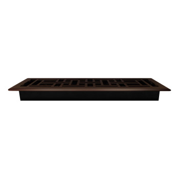 Decor Grates Ajh414Rb Oriental Floor Register 4X14 Inches Rubbed Bronze Finish