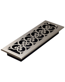 Decor Grates Sph414Nkl Floor Register 4X14 Brushed Nickel Finish