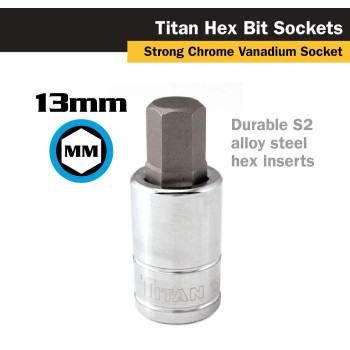 Titan 15613 12Inch Drive X 13Mm Hex Bit Socket