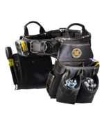 Rackatiers Electricians Tool Belt Bag Combo Large 35 39 Padded Tool Belt 27 Pocket Electrician Tool Belt Comfo