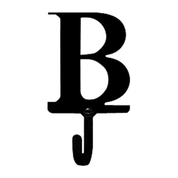 Village Wrought Iron Letter B Wall Hook Small